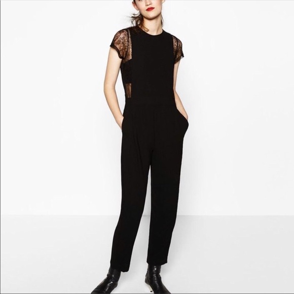 jumpsuit with pockets zara